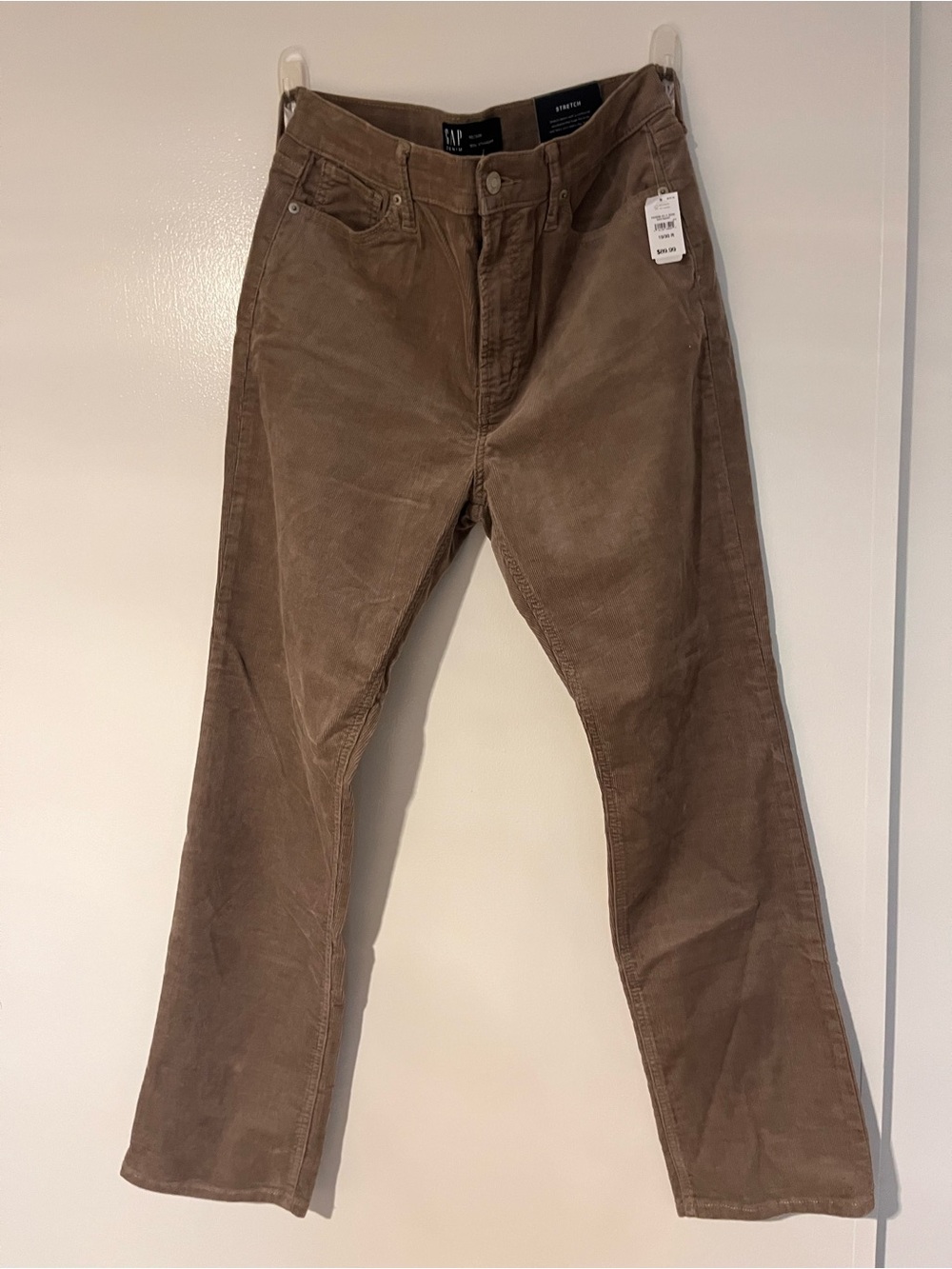GAP Women's Stretch Corduroy Pants in Taupe